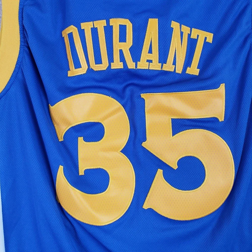 Golden State Warriors Adidas Jersey Mens M Blue NBA Basketball Kevin Durant 35